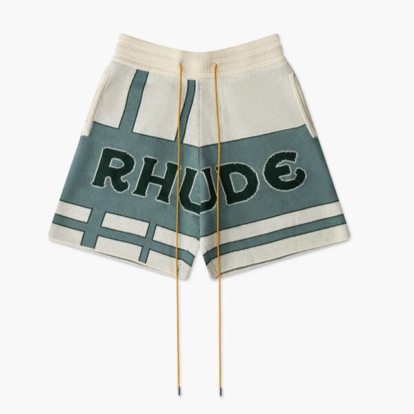 Rhude Palm Knit Shorts Ivory